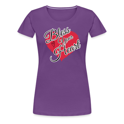BLESS YOUR HEART Women’s Premium T-Shirt - purple