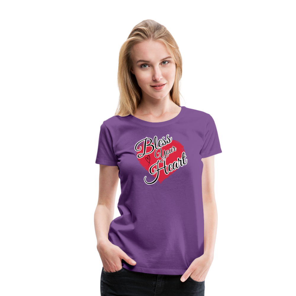 BLESS YOUR HEART Women’s Premium T-Shirt - purple