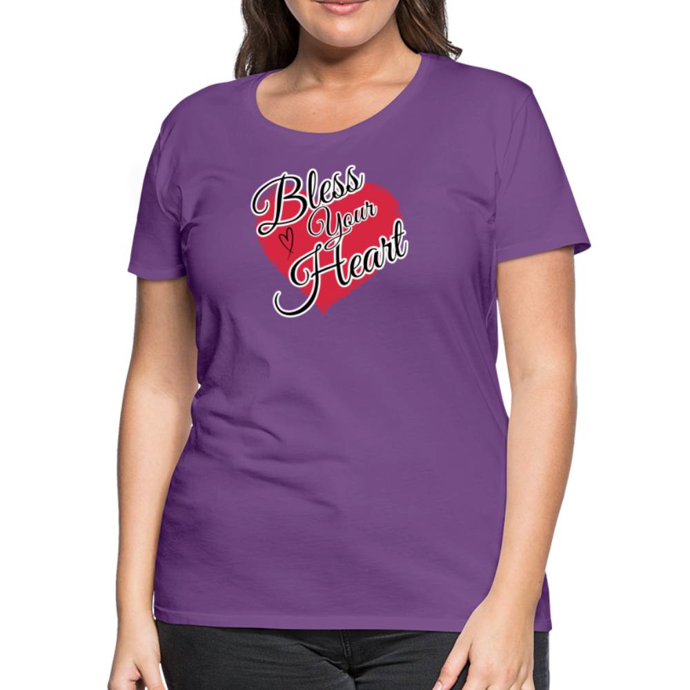 BLESS YOUR HEART Women’s Premium T-Shirt - purple