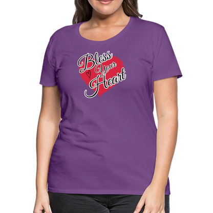BLESS YOUR HEART Women’s Premium T-Shirt - purple