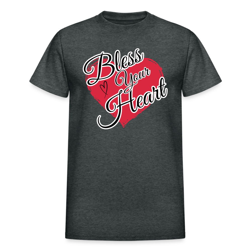 BLESS YOUR HEART Gildan Ultra Cotton Adult T-Shirt - deep heather