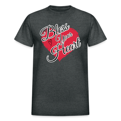 BLESS YOUR HEART Gildan Ultra Cotton Adult T-Shirt - deep heather