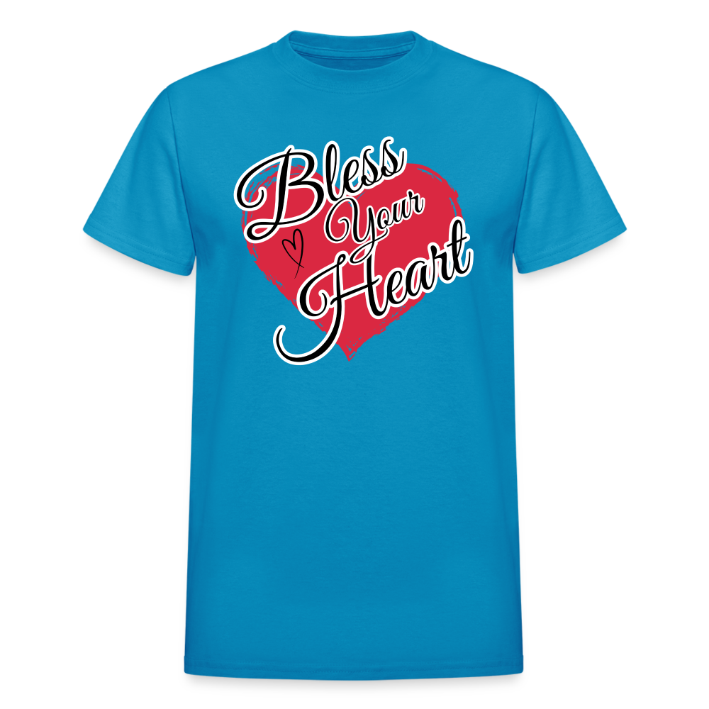 BLESS YOUR HEART Gildan Ultra Cotton Adult T-Shirt - turquoise