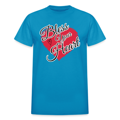 BLESS YOUR HEART Gildan Ultra Cotton Adult T-Shirt - turquoise