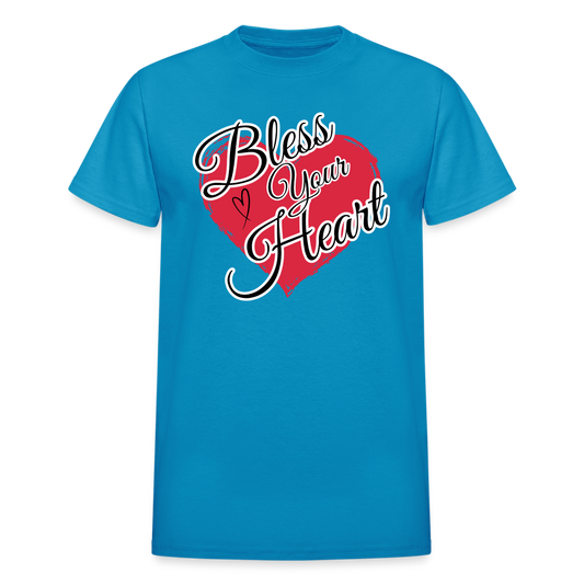 BLESS YOUR HEART Gildan Ultra Cotton Adult T-Shirt - turquoise