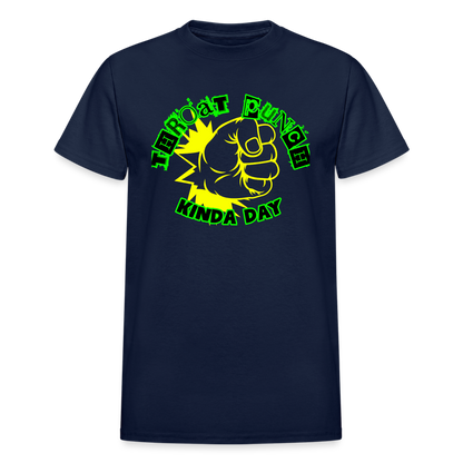 THROAT PUNCH Gildan Ultra Cotton Adult T-Shirt - navy