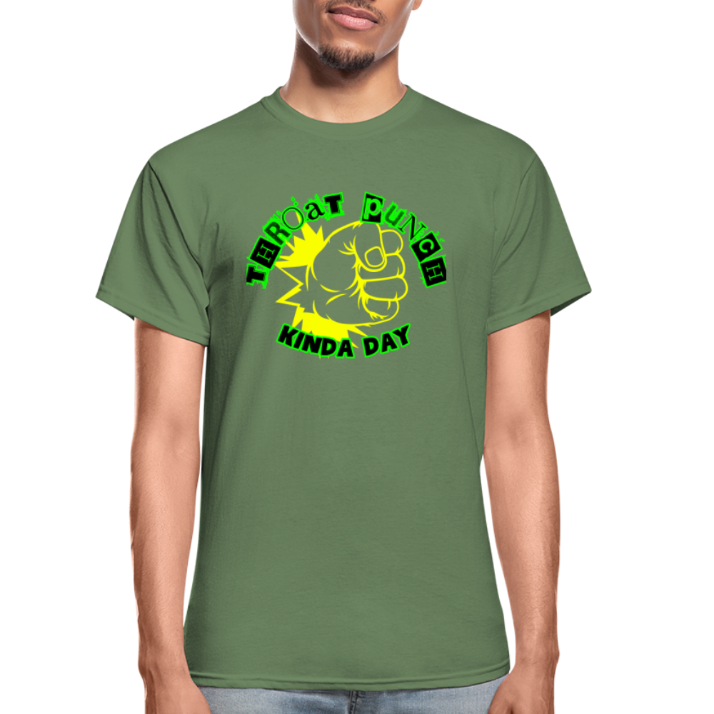THROAT PUNCH Gildan Ultra Cotton Adult T-Shirt - military green