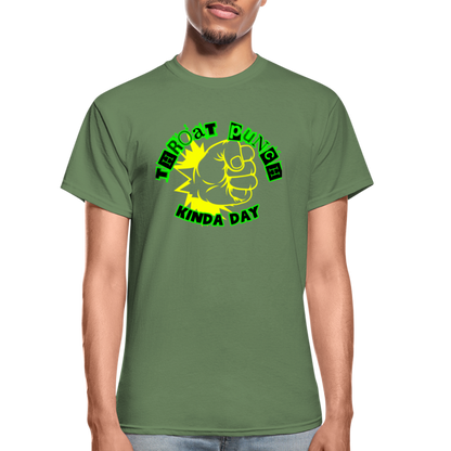 THROAT PUNCH Gildan Ultra Cotton Adult T-Shirt - military green