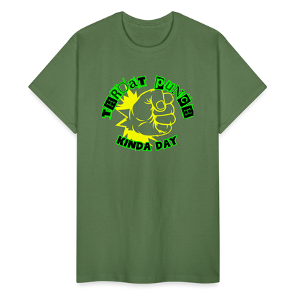 THROAT PUNCH Gildan Ultra Cotton Adult T-Shirt - military green