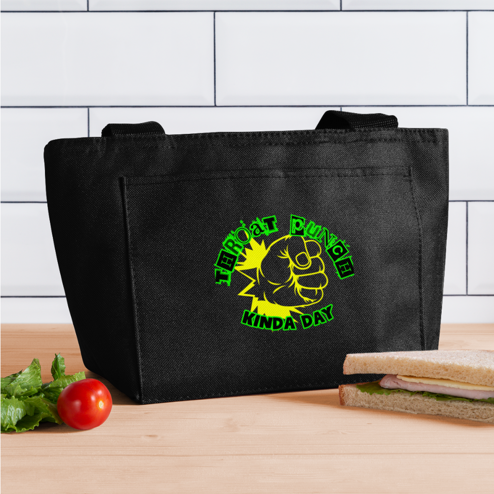 THROAT PUNCH Recycled Insulated Lunch Bag - black