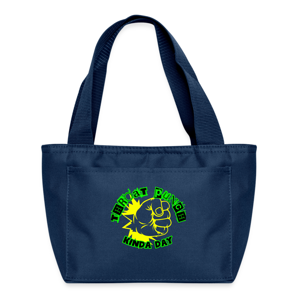 THROAT PUNCH Recycled Insulated Lunch Bag - navy