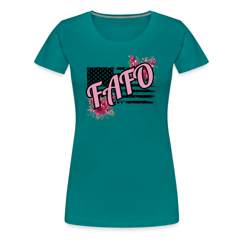 FAFO ROSES Women’s Premium T-Shirt - teal