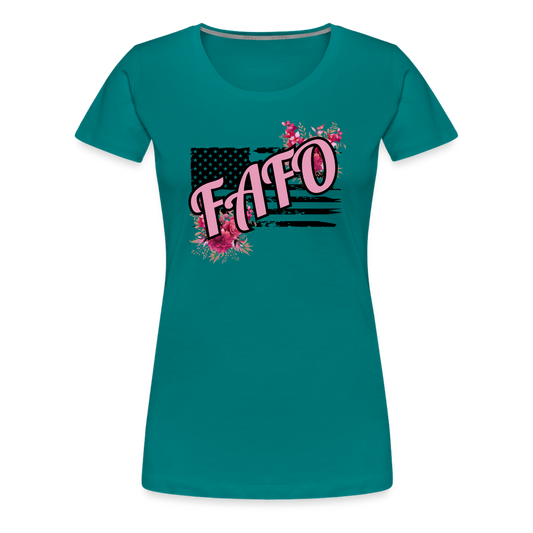 FAFO ROSES Women’s Premium T-Shirt - teal