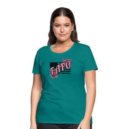 FAFO ROSES Women’s Premium T-Shirt - teal