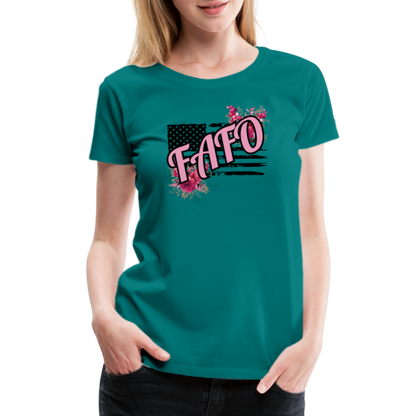 FAFO ROSES Women’s Premium T-Shirt - teal