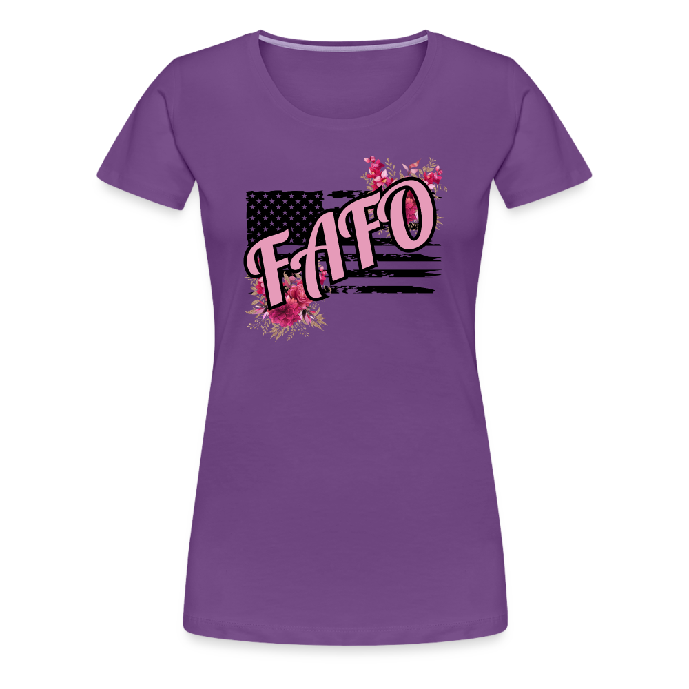 FAFO ROSES Women’s Premium T-Shirt - purple