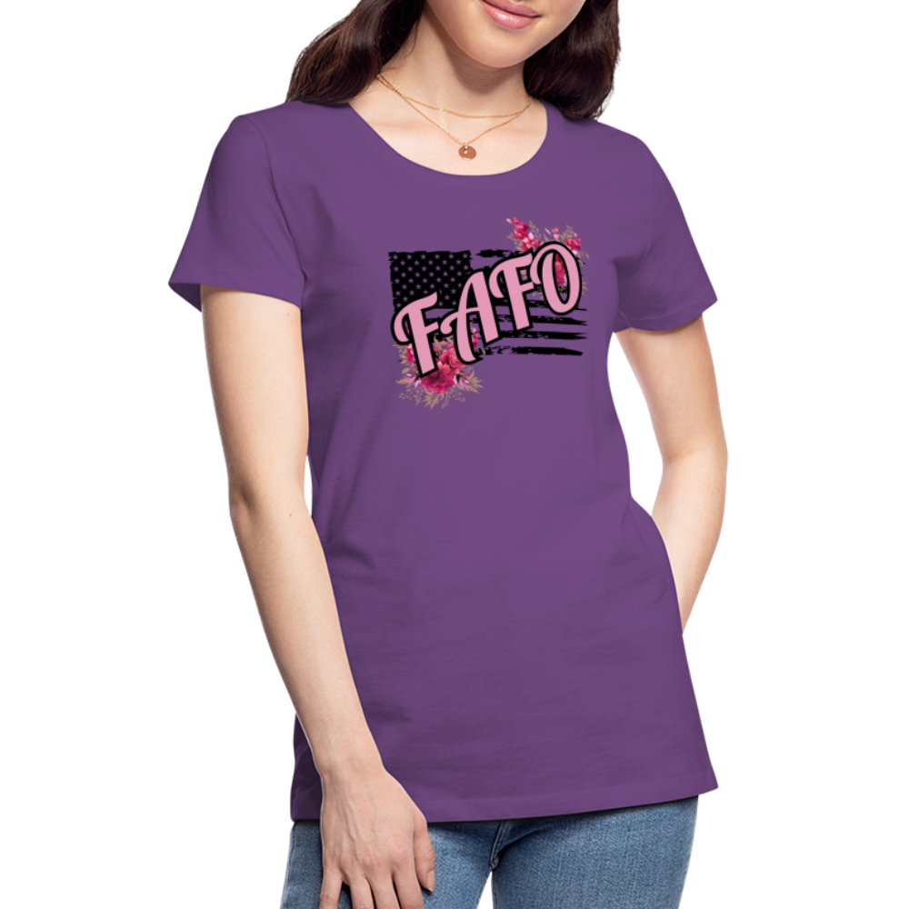 FAFO ROSES Women’s Premium T-Shirt - purple