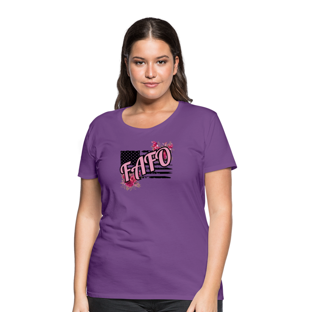 FAFO ROSES Women’s Premium T-Shirt - purple
