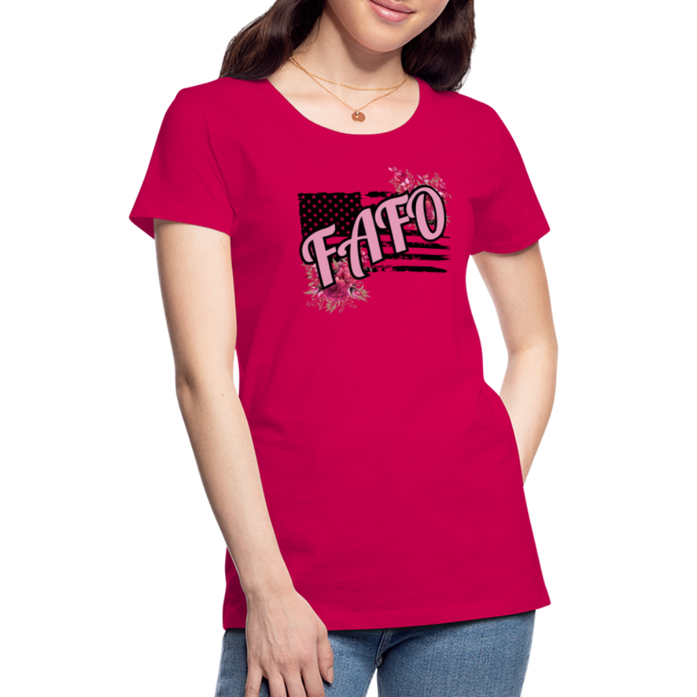 FAFO ROSES Women’s Premium T-Shirt - dark pink