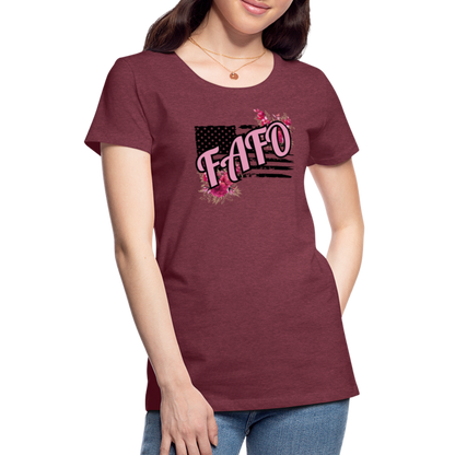 FAFO ROSES Women’s Premium T-Shirt - heather burgundy