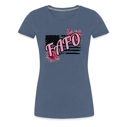 FAFO ROSES Women’s Premium T-Shirt - heather blue