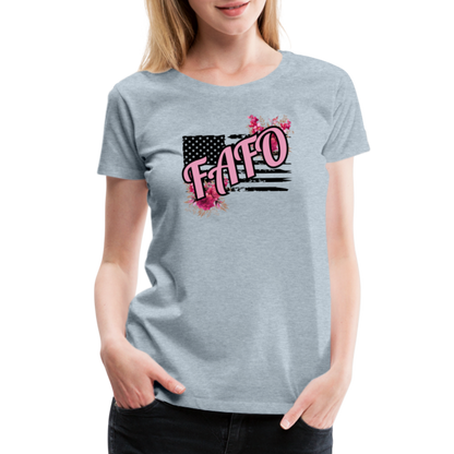 FAFO ROSES Women’s Premium T-Shirt - heather ice blue