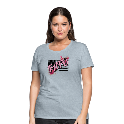 FAFO ROSES Women’s Premium T-Shirt - heather ice blue