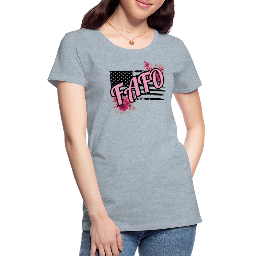 FAFO ROSES Women’s Premium T-Shirt - heather ice blue