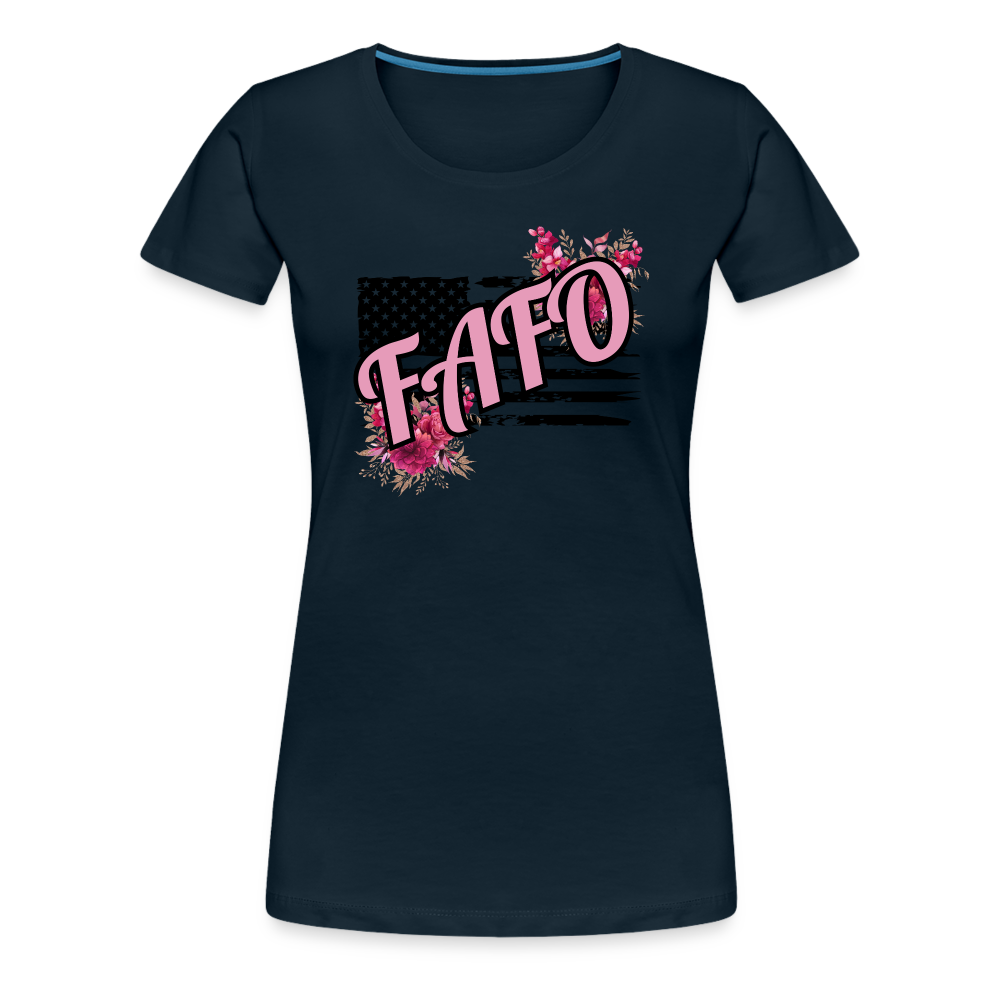 FAFO ROSES Women’s Premium T-Shirt - deep navy