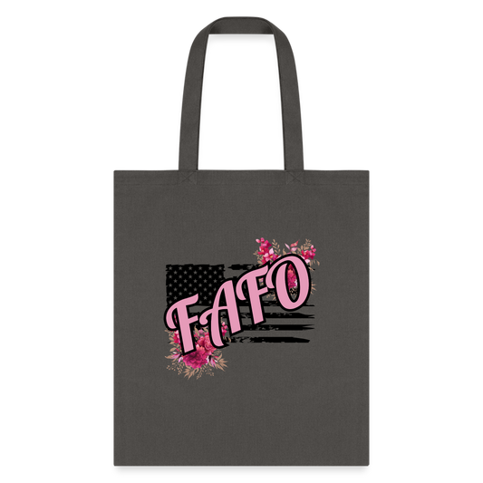 FAFO ROSES Tote Bag - charcoal
