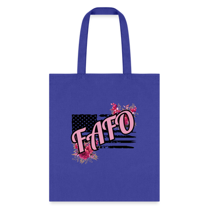 FAFO ROSES Tote Bag - royal blue