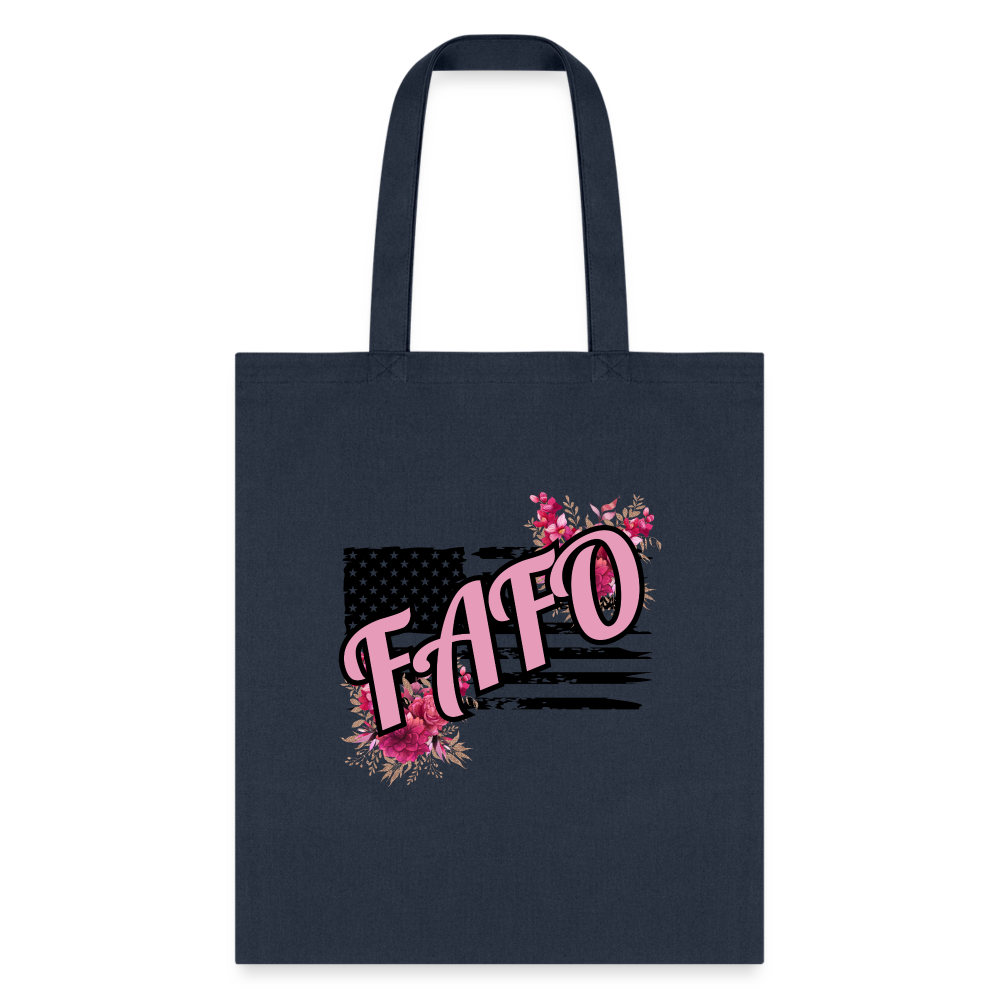 FAFO ROSES Tote Bag - navy