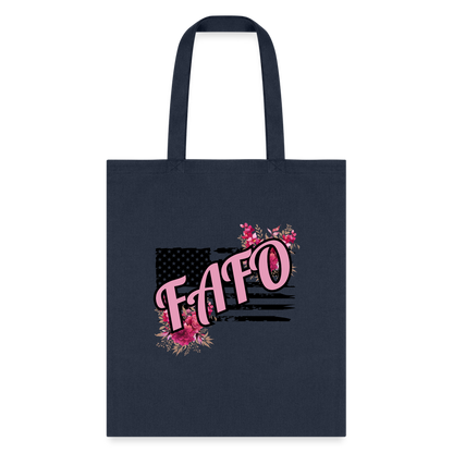 FAFO ROSES Tote Bag - navy