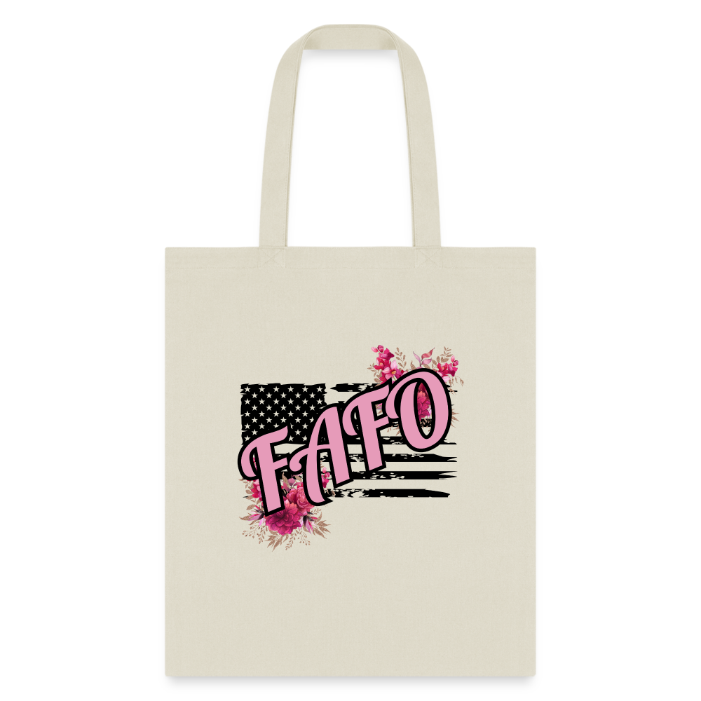 FAFO ROSES Tote Bag - natural