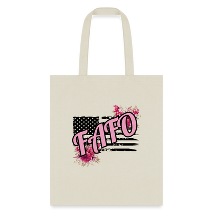 FAFO ROSES Tote Bag - natural