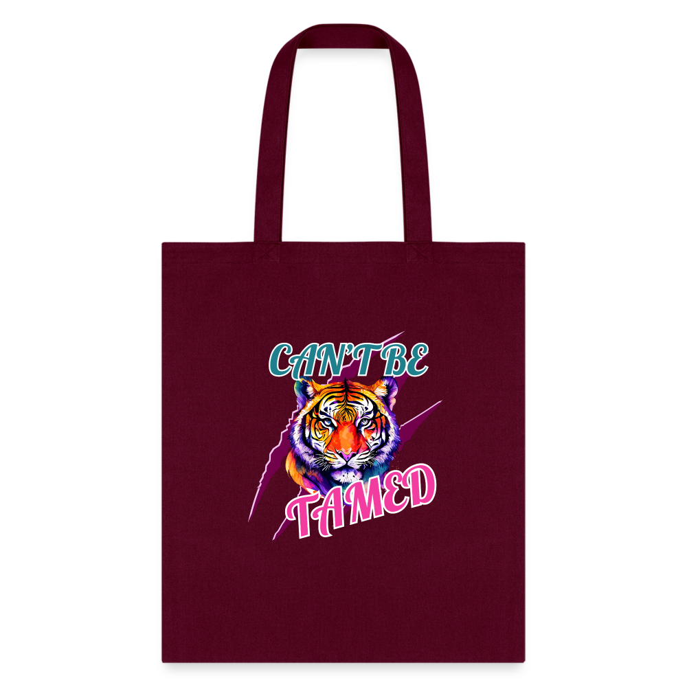 CAN'T BE TAMED Tote Bag - burgundy