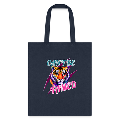 CAN'T BE TAMED Tote Bag - navy