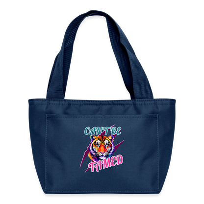 CAN'T BE TAMED Recycled Insulated Lunch Bag - navy