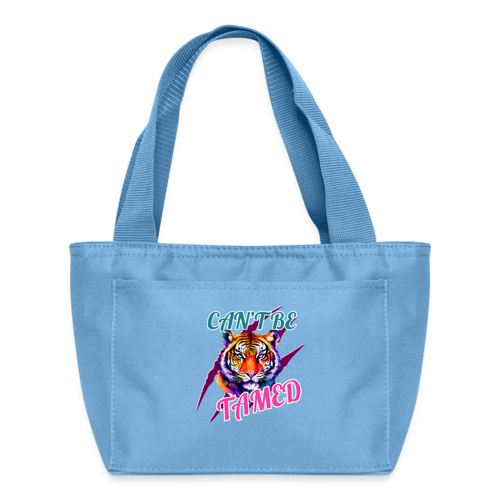 CAN'T BE TAMED Recycled Insulated Lunch Bag - light blue
