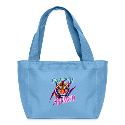 CAN'T BE TAMED Recycled Insulated Lunch Bag - light blue