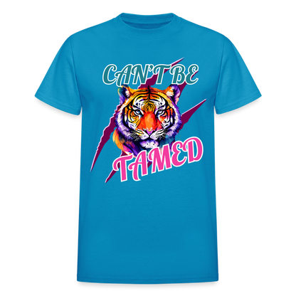 CAN'T BE TAMED Gildan Ultra Cotton Adult T-Shirt - turquoise