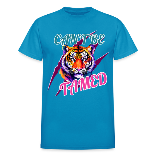 CAN'T BE TAMED Gildan Ultra Cotton Adult T-Shirt - turquoise