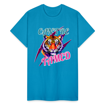 CAN'T BE TAMED Gildan Ultra Cotton Adult T-Shirt - turquoise
