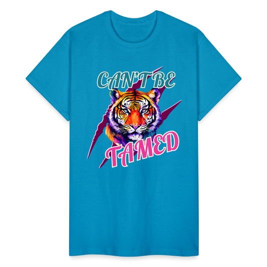 CAN'T BE TAMED Gildan Ultra Cotton Adult T-Shirt - turquoise