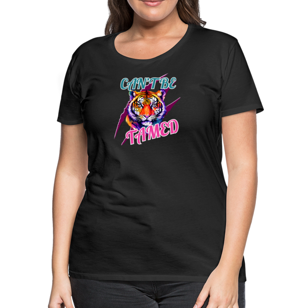 CAN'T BE TAMED Women’s Premium T-Shirt - black
