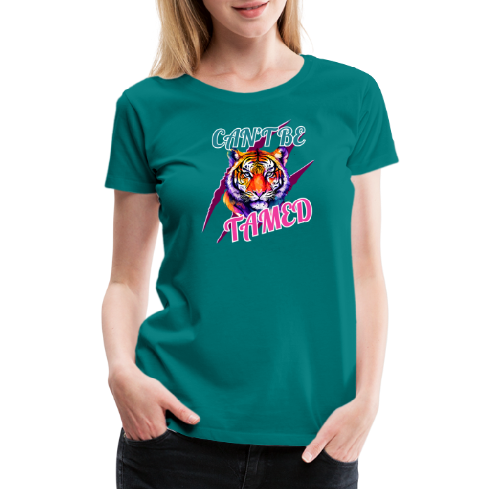 CAN'T BE TAMED Women’s Premium T-Shirt - teal