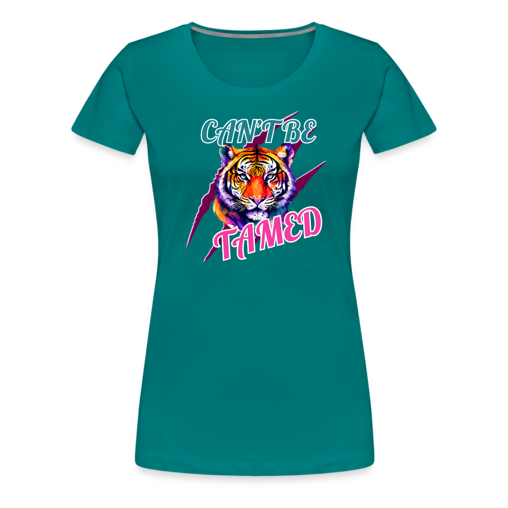 CAN'T BE TAMED Women’s Premium T-Shirt - teal