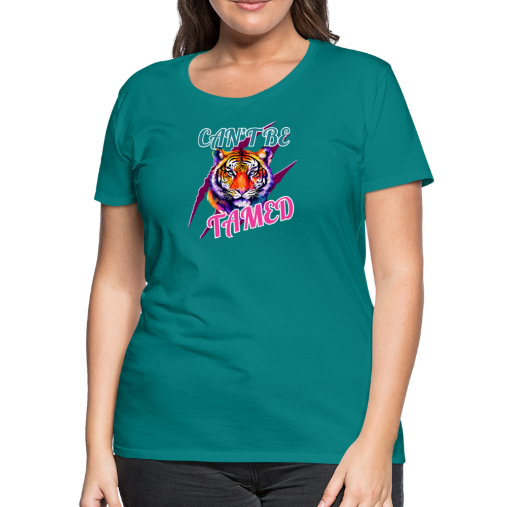 CAN'T BE TAMED Women’s Premium T-Shirt - teal