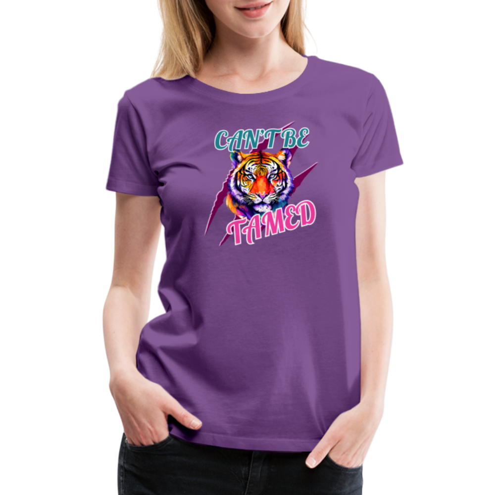CAN'T BE TAMED Women’s Premium T-Shirt - purple