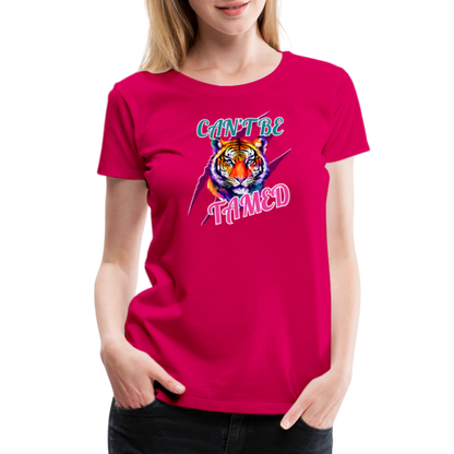 CAN'T BE TAMED Women’s Premium T-Shirt - dark pink